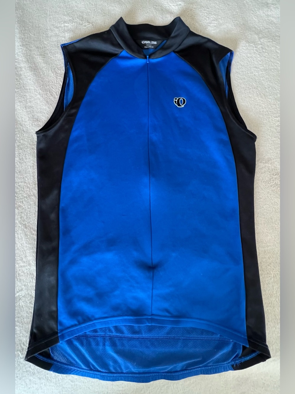 Pearl Izumi Men's Royal Blue and Black Sleeveless Cycling Top